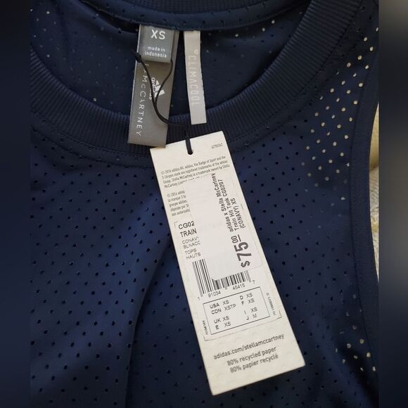 Adidas By Stella Mccartney Perforated  Training Tank Top sz XS - Picture 14 of 16